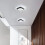 Goeco Modern LED Ceiling Light 24W 24 cm 6500K Black Square Ceiling Light 6