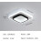 Goeco Modern LED Ceiling Light 24W 24 cm 6500K Black Square Ceiling Light 7