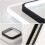 Goeco Modern LED Ceiling Light 24W 24 cm 6500K Black Square Ceiling Light 8