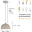 Goeco Hanging Light Rattan Boho Pendant Light, Adjustable Chandelier, E27 5