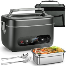 1.2L Cordless Electric Lunch Box - 20000mAh Rechargeable Portable Food Warmer with 5-Sided Heating, for Office,Outdoors