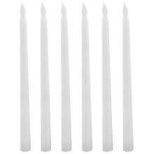 6 Stuks LED-Taperkaars voor Diner, Flikkerende Vlamloze Taps Toelopende Batterij-Aangedreven Tafelinstellingen Bruiloften Verjaardagsfeestjes