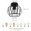 Goeco Vintage Ceiling Light Black Semi Flush-Mounted Ceiling Light 5