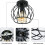 Goeco Vintage Ceiling Light Black Semi Flush-Mounted Ceiling Light 6