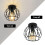 Goeco Vintage Ceiling Light Black Semi Flush-Mounted Ceiling Light 7