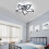 Goeco LED Ceiling Light, 60W, 6500K, Modern Petal Design Ceiling Light, 60cm 3