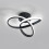 Goeco Modern LED Ceiling Light 22W 2500LM Black 25 cm Dimmable 9