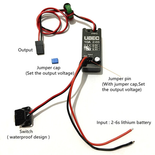 Waterproof 10A UBEC 2-6S Input 6.0/7.4/8.4V Adjustable Voltage Regulator 2