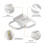 Goeco LED Ceiling Light, Modern, 22 W, Square, White, 3000K/4500K/6500K 7