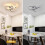 Goeco LED Ceiling Light, Dimmable, Bedroom Ceiling Light, 36W, Modern Silver 8