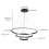 Goeco LED Pendant Light, 3 Rings, with Remote Control, Height Adjustable 36w 2