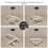 Goeco LED Pendant Light, 3 Rings, with Remote Control, Height Adjustable 36w 6