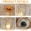 Goeco Ceiling Light Crystal Modern, E27, Ceiling Light Semi-Flush Mounting 4