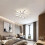 Goeco Dimmable LED Ceiling Light, Living Room Remote Control 48W 70cm White 3