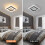Goeco LED Ceiling Light, Modern Geometric Ceiling Light, 24W, White  Acrylic 6