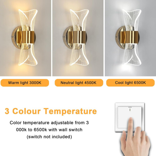 Goeco LED Wall Light, Creative Decoration Wall Lamp, 3 Colour Temperatures 1