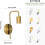 Goeco 2 Pack Vintage Wall Light, Retro Iron Wall Spotlight, E27, Gold 5