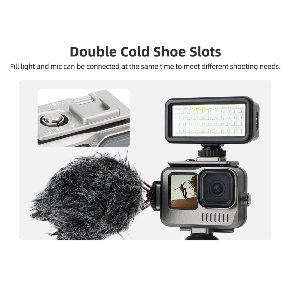 (Floating Stick) 40M Aluminum Alloy Housing Shell Underwater Protective Dive For Gopro 9/10/11 123643841387