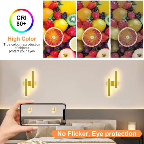 Goeco Wall Light LED Modern, 32 W, Creative Long Parallel Wall Lamp, 3000 K 2