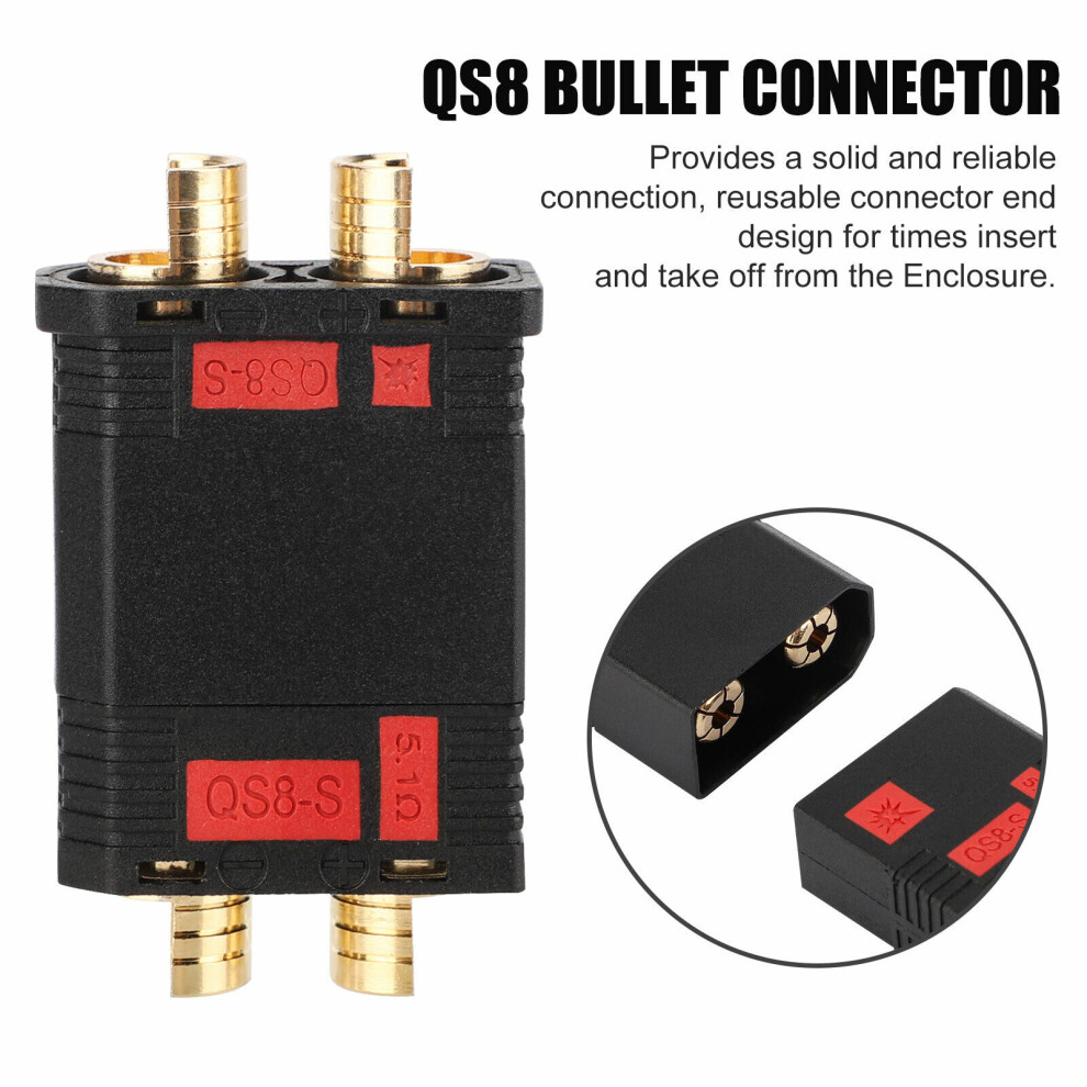 1 Pair Qs8 Anti-Spark Connector Set Male And Female For Rc Lipo Battery Rc Car 320997437352