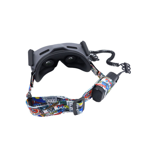 Graffiti Color Headband Fixed Strap+Cable manager for DJI AVATA Goggles 2 /V2 1