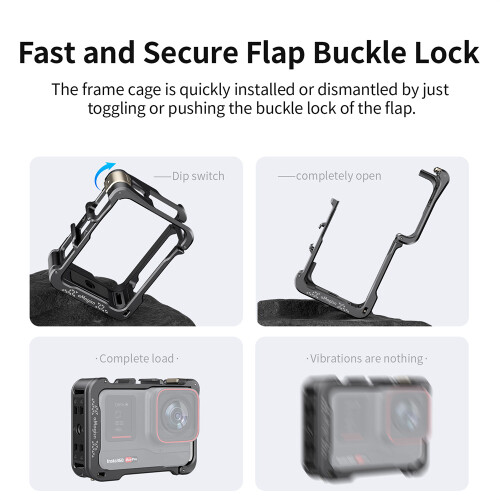 (B) Camera Aluminium Quick Release Protective Frame Lens Cap for Insta360 Ace Pro1/2 2