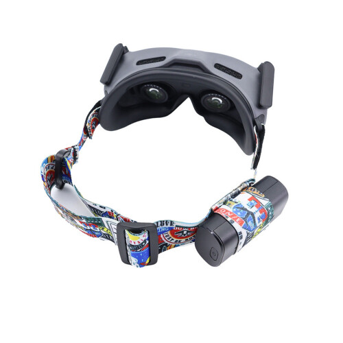 Graffiti Color Headband Fixed Strap+Cable manager for DJI AVATA Goggles 2 /V2 2