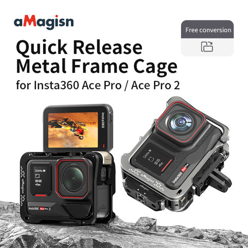 (A) Camera Aluminium Quick Release Protective Frame Lens Cap for Insta360 Ace Pro1/2