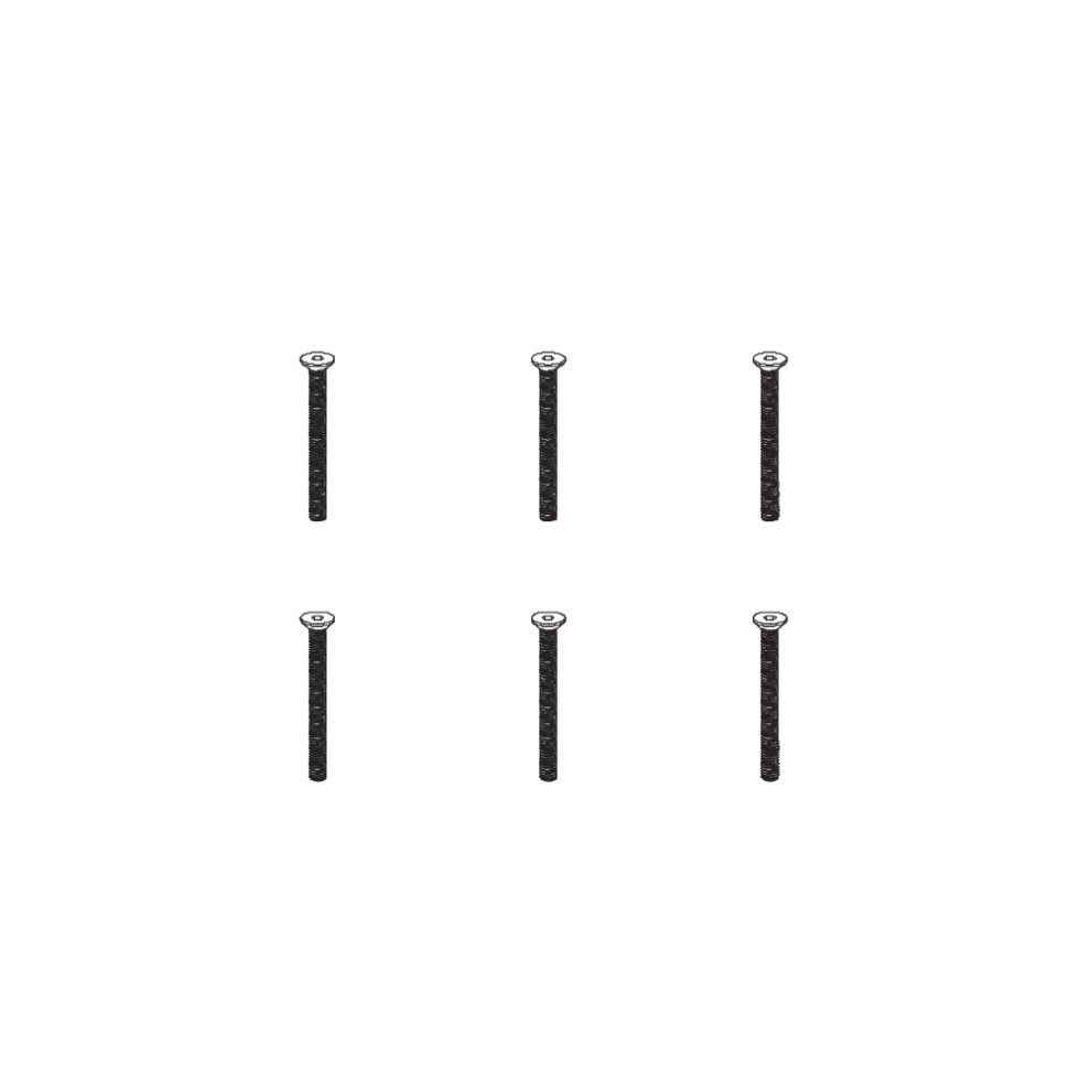 Pd Racing Flat Head Hex Screw Hm4x40 6Pcs 230-019 5056019028011