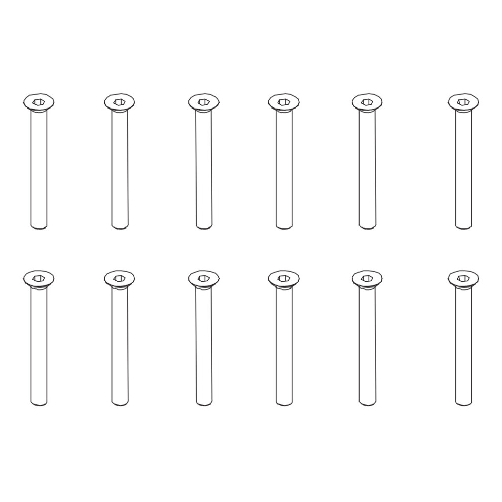 Pd Racing Flat Head Hex Screw Hm3x30 6Pcs 502-033 5056019028073