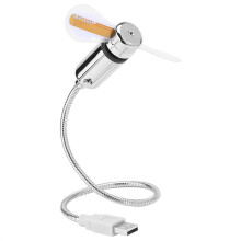 Przenośny wentylator USB LED z regulowaną szyjką, wentylator z wyświetlaczem czasu rzeczywistego, cichym, silnym wiatrem i elastyczną szyjką do