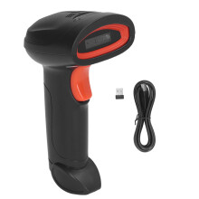Scanner di codici a barre portatile con cavo USB Materiale ABS resistente Indicatore di apertura circolare blu Chip di decodifica veloce Testina di