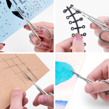 (T10B02) Thick Modeling Scissors for Photo-Etched Parts, Ideal for Gundam Kit Assembly and Model Building Tools