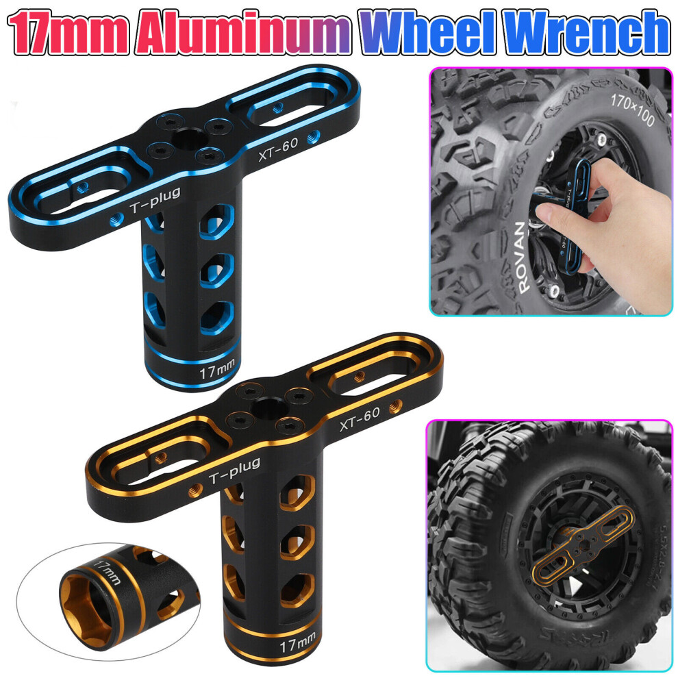 (Red) 17Mm Aluminum Wheel Hex Nut Wrench Installation Install Tool For Rc Car 1/8 Tire Red 320997437338