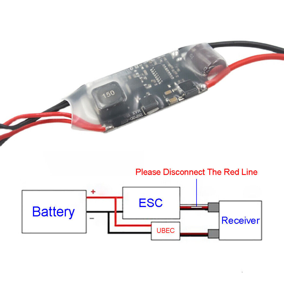 (5V15a) Ubec 5V 3A 5A 7A 15A Mini External Bec 2-12S Lipo Dc-Dc Converter Step Down Module 320997437796