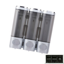 Three Outlet Soap Dispenser 900ml Contemporary Style For-Silver