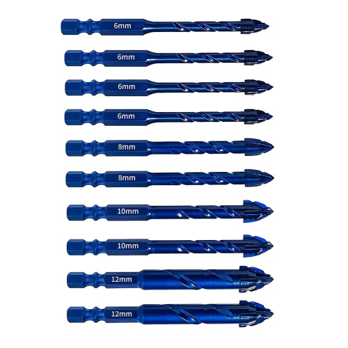 Eccentric Drill Bit Four-Edge Serrated Drill Bits 1/4 Shank High