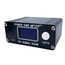 200W 1,6-50MHz Kortvågseffekt SWR-Mätare Vågmätare PWR SWR-Mätare med 1,29 Tums OLED-Skärm för HAM-Radio
