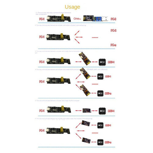 NRF24L01 2,4G Wireless Serial Port zu USB Transceiver Modul Entwicklungsboard SMD Modul Debugging Test Sockel 2