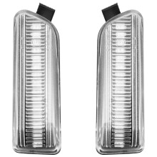1 Paar für  A8 A8L S8, Blinkende Bernsteinfarbene LED-Seitenmarkierungsleuchten, Blinker, 4E0949127,4E0949128, Transparent