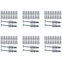 240 Pcs Metal Self Drive Anchor Plasterboard Dowels with Screws 4.5 x 35mm for Single-Layer and Double-Clad Plasterboar
