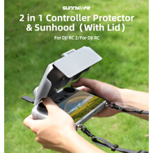 (For RC 2) 2 in 1 Controller Protector Sun Hood Guard Sunshade Cover for DJI RC 2/1