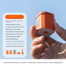 Air Pump Inflatable Outdoor Electric Inflator for Mattresses Pillow with 3-Mode Camping Light for Outdoor Travel A