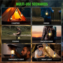 4Pcs Portable LED Camping Lamp Outdoor Solar /USB Charging Hanging Lamp LED Night Lights Camping Light Garden Decor