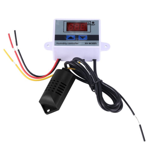 2X Digital Humidity Controller Hygrometer Humidity Control  0-99%Rh Hygrostat with Humidity Sensor AC220V 2