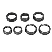 Air Conditioner Headlight Knob 4WD Wheel Drive Trailer Trim for F-150 2021-2022 Black 7Pcs