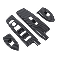 Carbon Fiber Car Window Glass Cover Trim Sticker Decoration for 2022