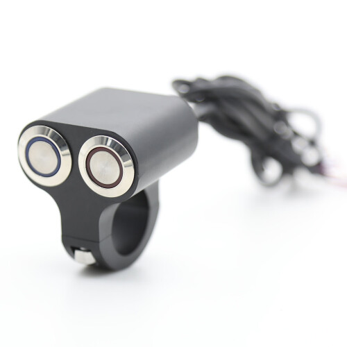 Motorcycle Handlebar Led Indicator Light  25mm Adjustable Mount Waterproof Button  DC12V, Lock