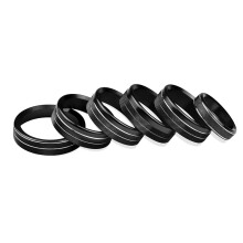 Air Conditioner Cover Aluminum Center Console Knob Compatible for F150 2015-2018 6PCS(Black)