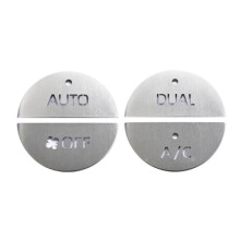 Aluminum Air Conditioning Button Cover Trim Sticker Sequin for RAV4 2019 2020 2021 Car Accessories, Silver